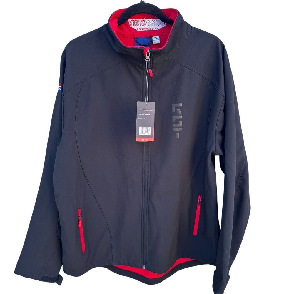 Bloodshot 2018 Cape Town Biz Tech Jacket Black South‎ African Flag Mens XL New